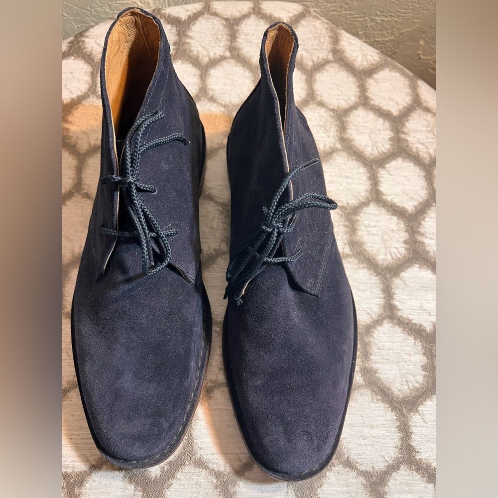 Trask Men's Dark Navy Blue Suede Boots 11.5